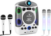 Kara Projectura wit + Dazzl mic set karaoke-installatie microfoon ledverlichting