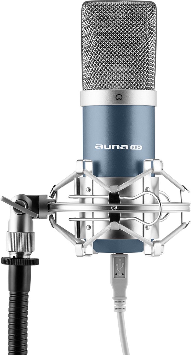 MIC-900WH USB condensator microfoon niervormig blauw studio
