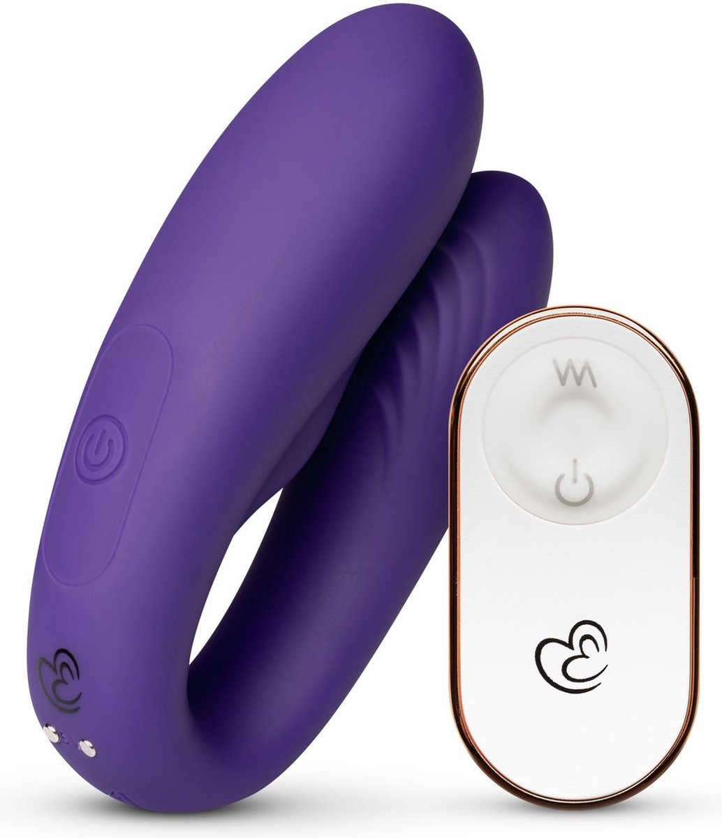 Goedkoopste EasyToys - Koppel Vibrator met Afstandsbediening - Vibrator - Sex Toys voor Mannen en Vrouwen - Vibrators - Dildo - Vibrators voor Vrouwen en Mannen - G-Spot Vibrator - Clitoris Stimulator - Paars