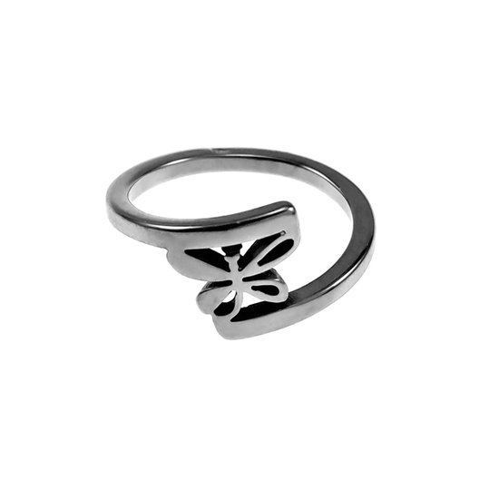 Foto: Ring dames hand van fatima ring gepolijst rvs asymmetrische ring