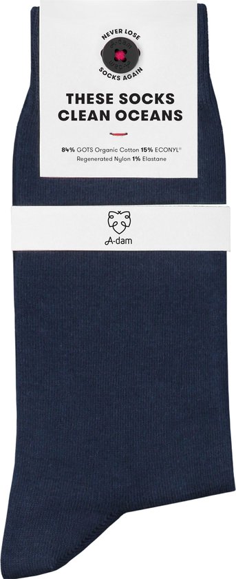 A-dam Joost - Sokken - Katoen - Ideaal Als Cadeau - Duurzaam - Unisex - Donkerblauw