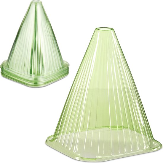 Chapeau pour plantes Relaxdays - lot de 32 - protection des plantes - pluie - escargots - plastique