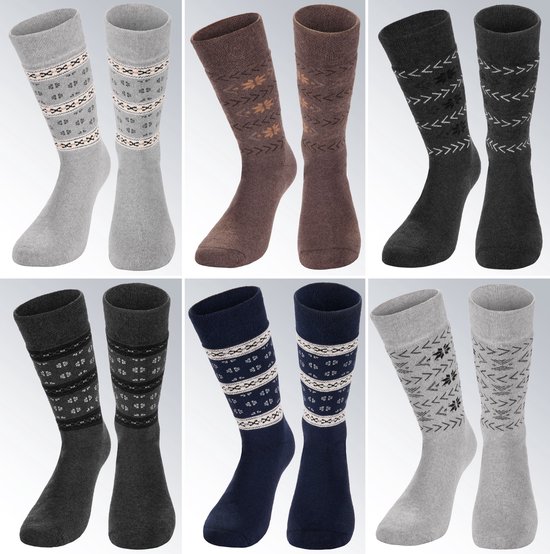 6 paar Katoen thermo sokken – warm & comfortabel