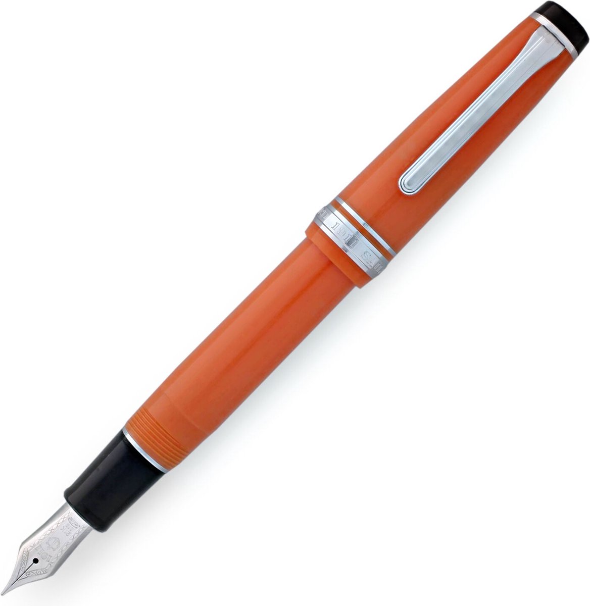 Sailor Professional Gear Vulpen - Oranje zilveren rand - 21K gouden fijne penpunt