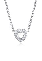 Elli PREMIUM Dames Halsketting Dames hanger liefde met laboratorium-gekweekte Diamanten (0.18 ct) in 925 sterling zilver