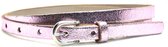 Take-it 1,5 cm smalle metallic riem - metallic roze - damesriem 100% leder - Maat 85 - Totale lengte 100cm