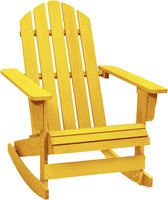The Living Store Adirondack schommelstoel - tuinmeubelen - 70 x 91.5 x 92 cm - geel