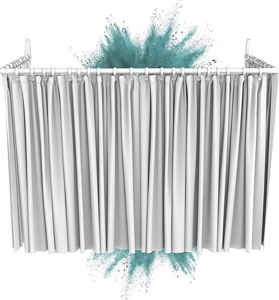 Douchegordijnstangen 12 Combinaties, Hoek en UDouchestang