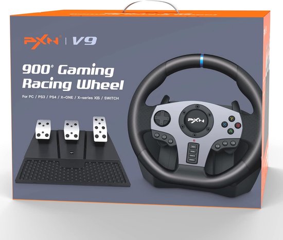 PXN - V9 - Race Stuur - Met Pedalen en Shifter - 270/900°- Game Stuur voor  PS4 - Xbox... | bol