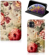 Smart Cover geschikt voor Apple iPhone 11 Bloemen