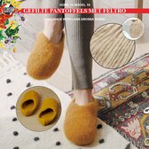 Breipakket gevilte pantoffels met Feltro-garen model 10 van Lana Grossa Home nr. 74-sand