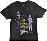 Disney The Nightmare Before Christmas - Purple Characters Heren T-shirt - 2XL - Zwart