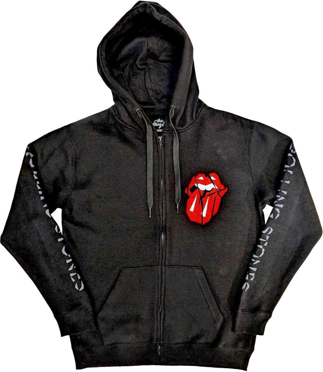 The Rolling Stones - Hackney Diamonds Shattered Tongue Vest met capuchon - M - Zwart