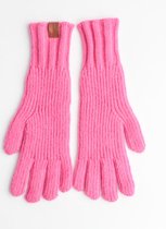 Auxane handschoenen- Accessories Junkie Amsterdam- Dames- Winter- Warme handen- Leren label- Opening vingertopper- Extra lang- Roze