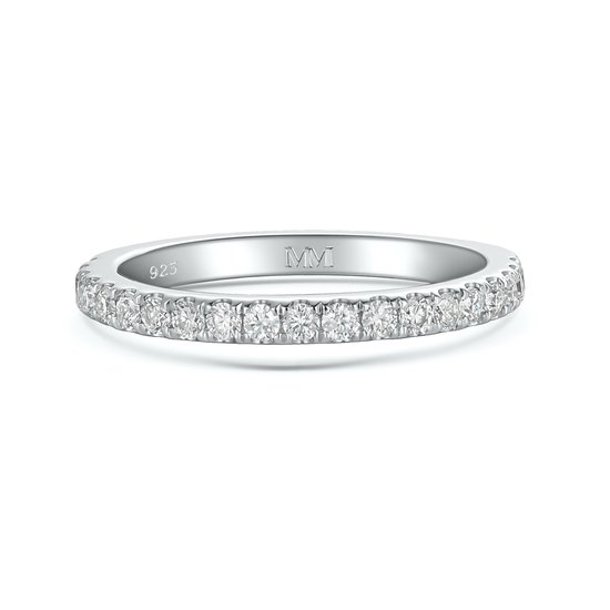 Starlet - Zilveren Moissanite Eternity Ring.