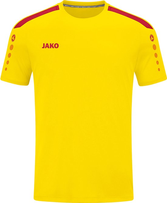 Jako Power Shirt Korte Mouw Heren - Geel / Rood | Maat: 3XL