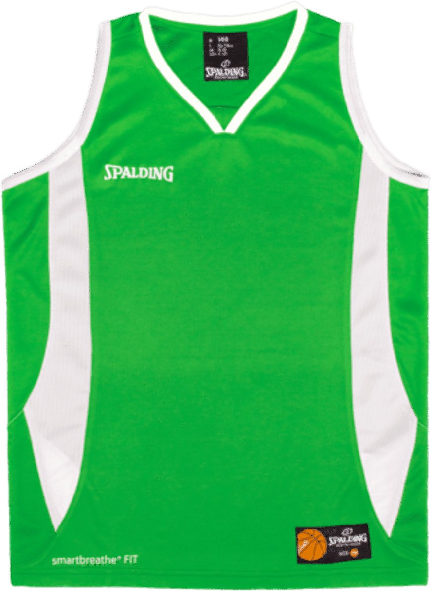 Spalding Jam Basketbalshirt Kinderen - Groen / Wit | Maat: 152