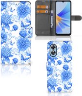 Étui pour OPPO A17 Flowers Blue