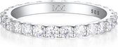 Evertina - Platinum Moissanite Eternity Ring - 0.1 karaat