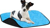 AiryVest Dog Mat Hondenkussen - Warme Voering - Omkeerbaar - Blauw / Zwart - L - 100 x 70 cm