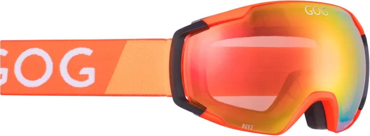BEEZ - Skibril - Snowboard - Mat Neon Oranje - Maat one size - Unisex