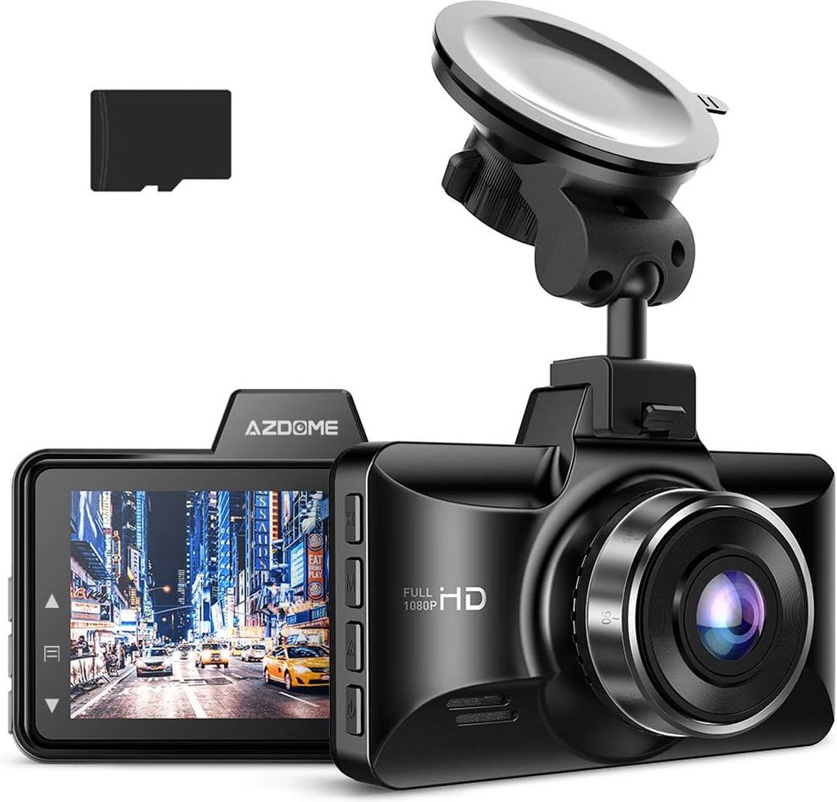 AZDOME Dashcam - 1080P FHD autocamera - 3 inch scherm - 150