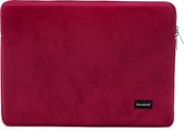 Bombata Universele Velvet Laptophoes Sleeve - 13 inch / 14 inch - Bordeaux Rood