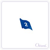 vlaggen genummerd van 1 tot 9 - Blauw- Set van 9 stuks
