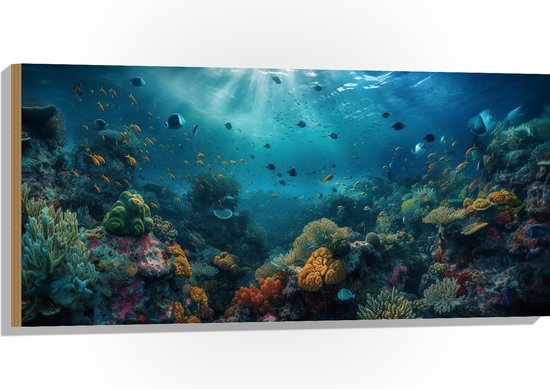 ABAKUHAUS Oceaan Douchegordijn, Tropische Vissen en Reefs, stoffen badkamerdecoratieset met haakjes, 175 x 180 cm, Donkerblauw ABAKUHAUS Oceaan Douchegordijn, Tropische Vissen en Reefs, stoffen badkamerdecoratieset met haakjes, 175 x 180 cm, Donkerblauw