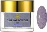 AT-Shop - Dipping Powder - 164 Glitter Lake Blue - Te Gebruiken met elk merk Dip Powder - Dip poeder - Dip nagel - Nailart - Nail- Pink Gellac starter set