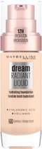 Maybelline New York - Dream Radiant Liquid - 20 Cameo - Foundation Geschikt voor de Droge Huid met Hyaluronzuur - 30 ml