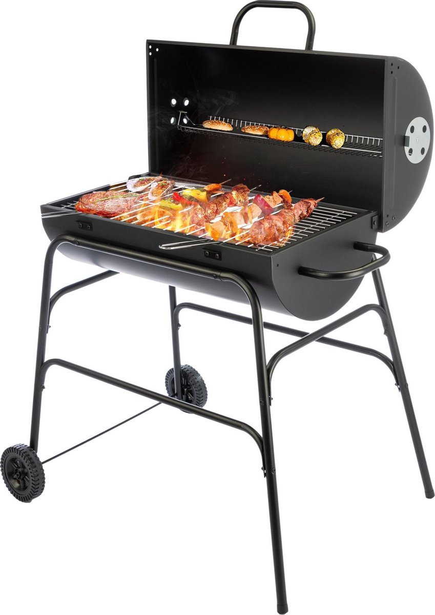 MaxxGarden Houtskoolbarbecue - cilindervorm - 100x78 cm