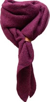 Elvine Wool Scarf- Accessories Junkie Amsterdam- Puntige Lange Warme Dames Sjaal- Leertje- Uni- Luxe Cadeau-Winter- Omslagdoek- Donker paars