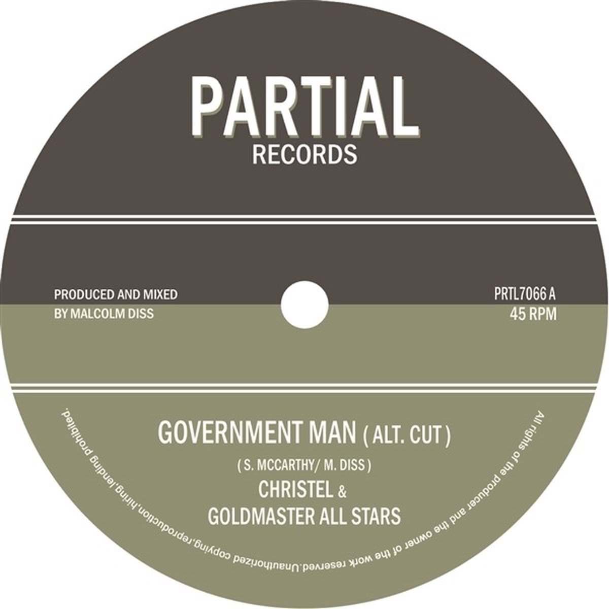 Christel & Goldmaster All Stars - Government Man (7" Single) (Alt Cut)