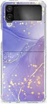 Hoesje maken geschikt voor Samsung Galaxy Z Flip 4 Watercolor Paars