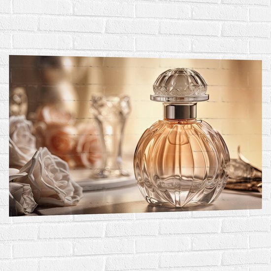 Muursticker - Parfum - Rozen - 105x70 cm Foto op Muursticker
