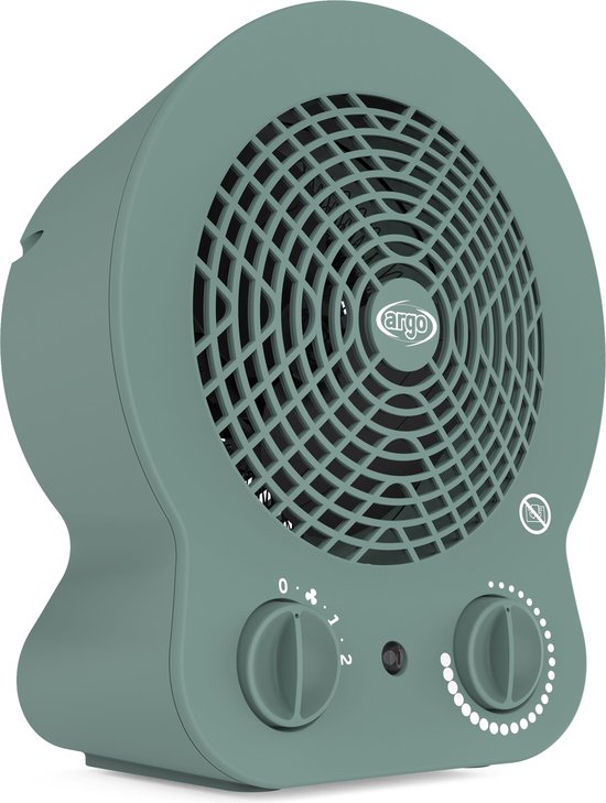 Argoclima Dori Mint, Ventilator elektrisch verwarmingstoestel, Binnen, Vloer, Wit, Draaiknop