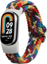 Bracelet en nylon kwmobile pour montre intelligente - Compatible avec Xiaomi Mi Band 8 - 17 cm - Bracelet multicolore