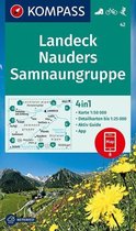 KOMPASS Wanderkarte 42 Landeck, Nauders, Samnaungruppe 1:50.000