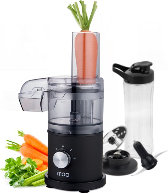 MOA Foodprocessor - Keukenmixer - 5-delig - Compacte Keukenmachine - FP02B - Zwart