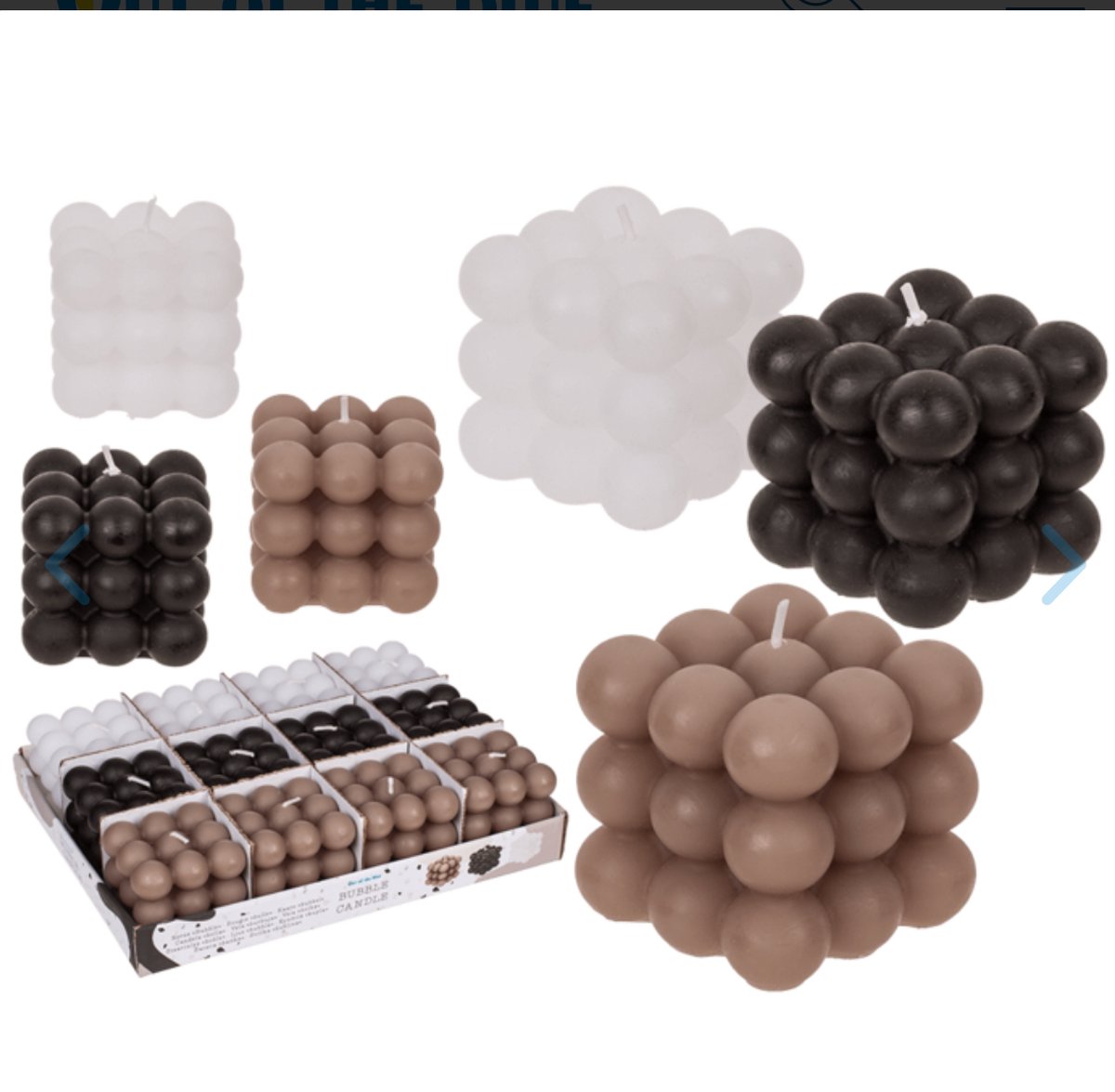 3 stuks bubble kaars - in 3 kleuren - kerst cadeau - kaarsen - bubble - wit - zwart - bruin