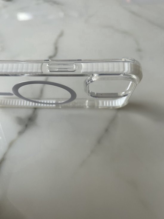 Coque arrière magnétique anti-choc de qualité Premium - Chargement sans fil - Convient pour Apple iPhone 15 Pro - Wit