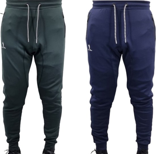 Hitman - 2-Pack - Pantalons de survêtement pour hommes - Pantalons de sports - 1 x vert et 1 x Blauw - Taille S