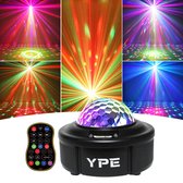 YPE® Discolamp - Party Lights - Disco licht - Party Laser - Discobal - Bluetooth speaker - Muziek box - LED & Laser Discobal - Lasers, LED stralen en Stroboscoop effect - Afstand bestuurbaar en Geluid gestuurd