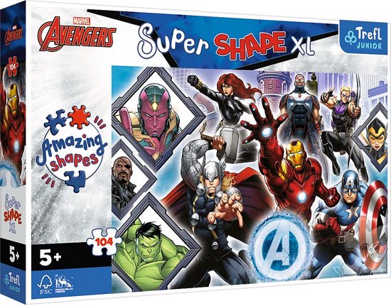 Puzzle 100 p XXL - Les plus grands héros / Marvel Avengers, Puzzle enfant, Puzzle, Produits