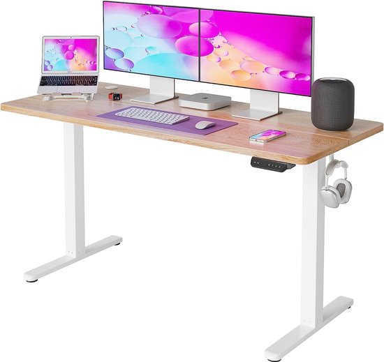 Ochama x SONGMICS Elektrisch Zit-Sta Bureau, In Hoogte Verstelbaar, 160 Ochama x SONGMICS Elektrisch Zit-Sta Bureau, In Hoogte Verstelbaar, 160