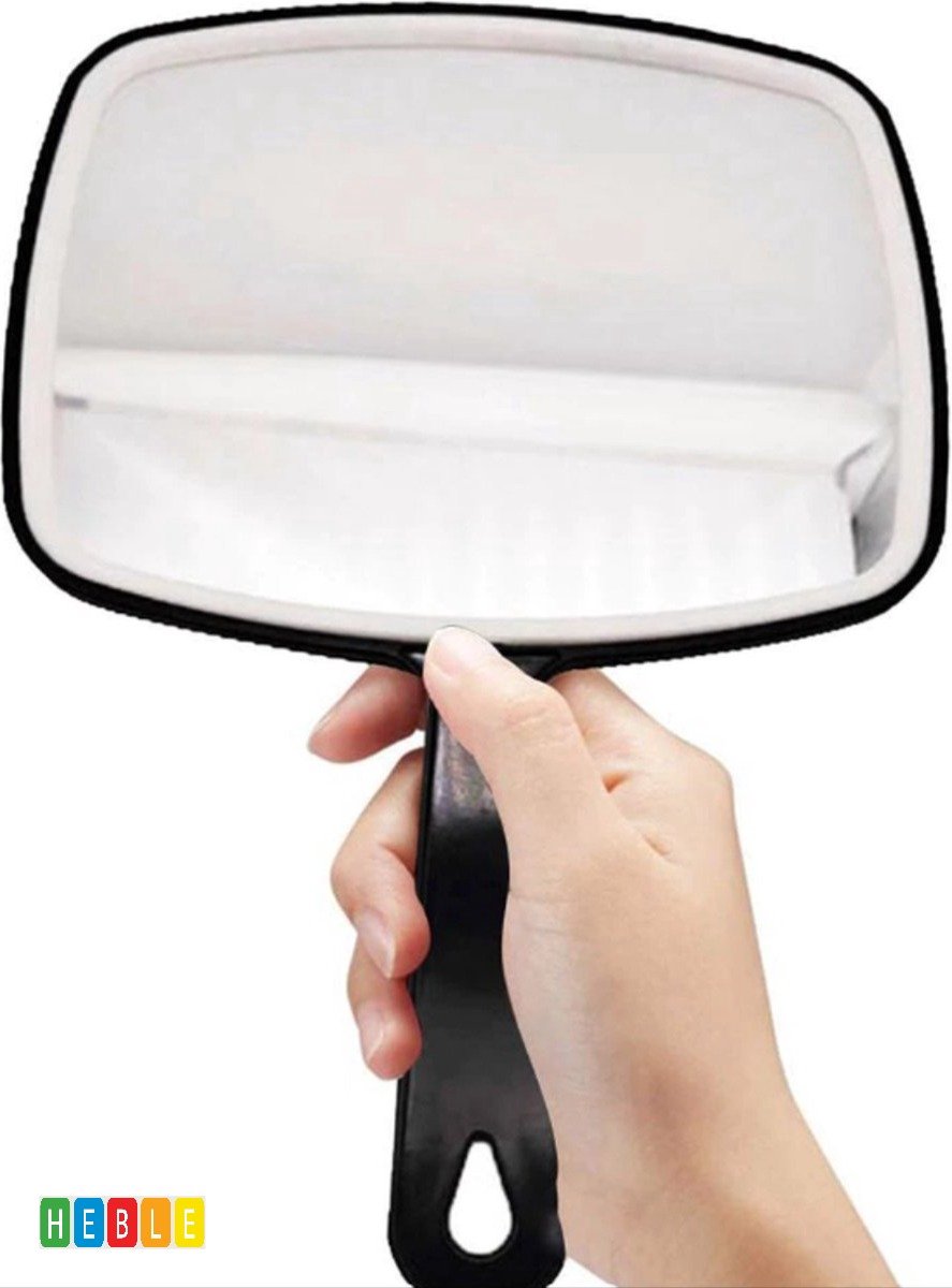 *** Handspiegel - Zwarte Finish - Handzaam - Kapper - Knippen - Moduleren - van Heble® ***
