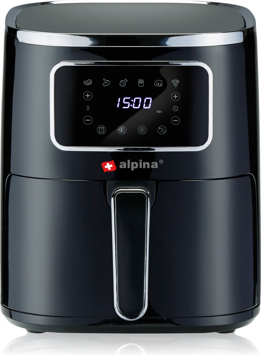 alpina Airfryer XXL - Friteuse à air chaud 8L - 80 à 200°C - 1800W -  Affichage Numérique : : Cuisine et Maison