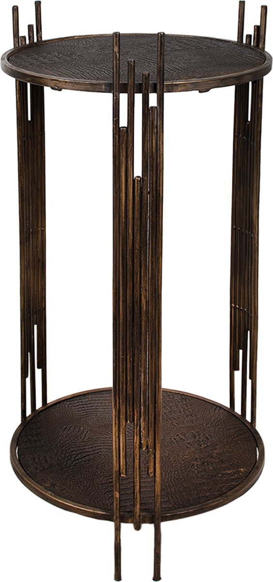 Bijzettafel 42x41x89 cm Bruin IJzer