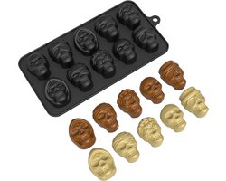 1pc, Schedel Chocolade Mal, 3D Siliconen Mal, Horror Snoep Mal, Jelly Mal, Bakgereedschappen, Keukengadgets, Keukenaccessoires, Halloween Decor